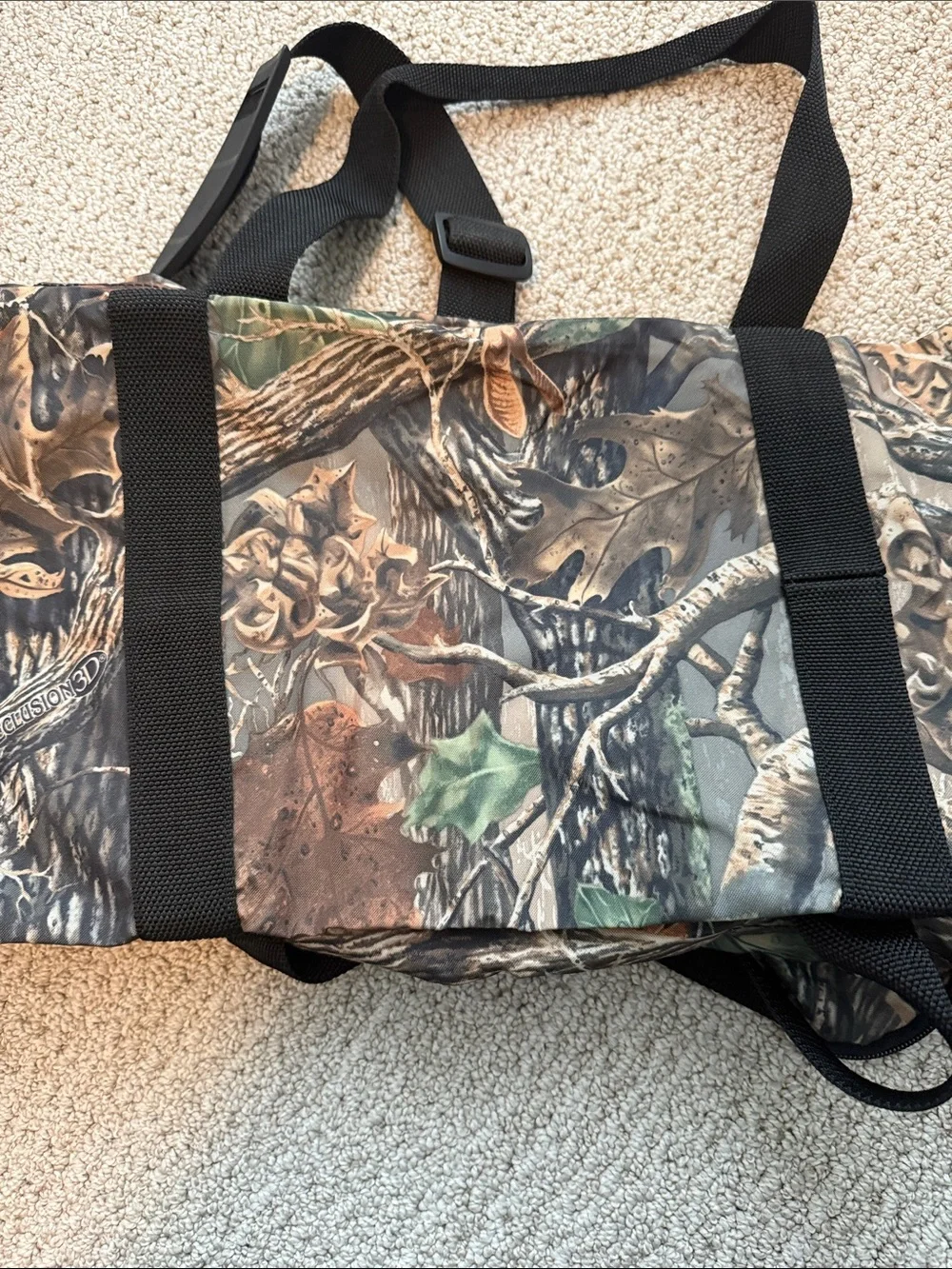 Cabela's Seclusion 3D Camo Duffel with Black Straps